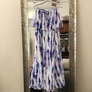 LULUS Purple Two-Piece Maxi Dress!